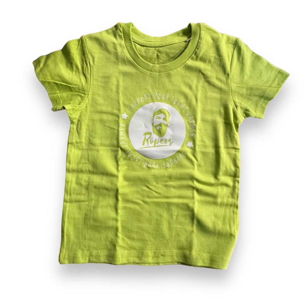 Kinder Shirt Support Logo Grün